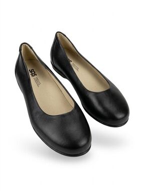 SAS Women's Scenic Black Slip On Flats Shoes - size 12W - NEW